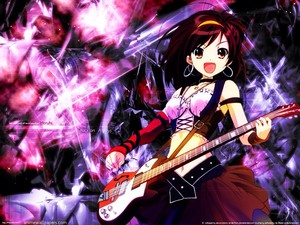  Haruhi Suzumiya with a chitarra