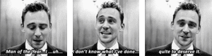 Tom Hiddleston on winning Elle UK Man of the taon Award