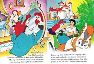  Walt Disney Book afbeeldingen - Carlotta, Princess Ariel & Prince Eric