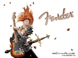  Fender 기타 girl