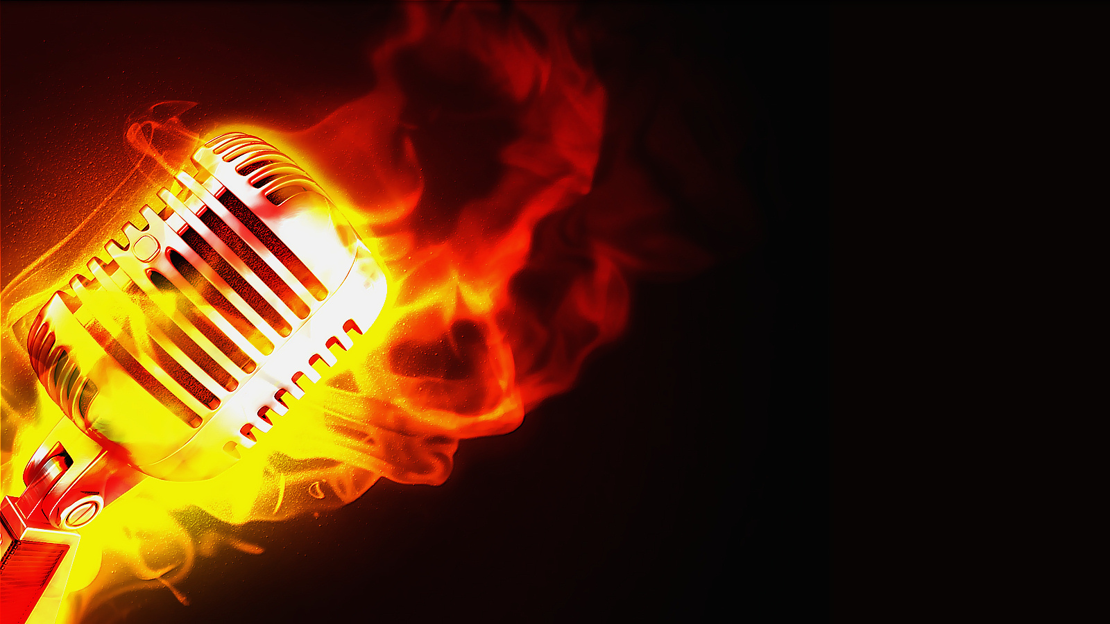 Music Musician Gambar Flaming Microphone HD Wallpaper And