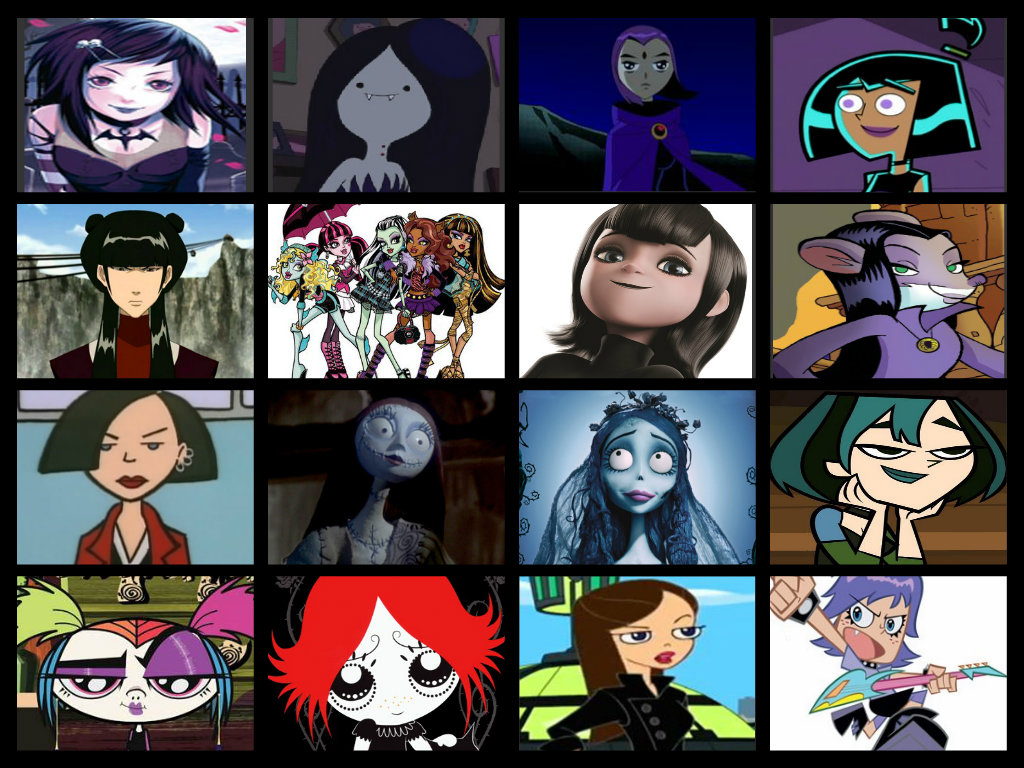 my favorite goth girls - Goth cartoon characters Fan Art (36726225) - Fanpop