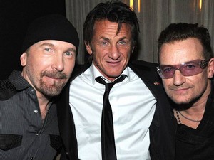  The Edge, Sean Penn, Bono