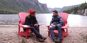  George Stroumboulopoulos and Allan Hawco at Gros Morne National Park, NL