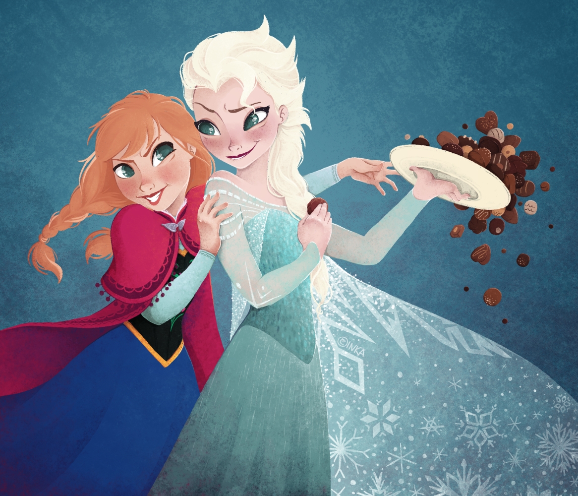 ফ্রোজেন অনুরাগী Art: Anna and Elsa.
