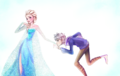 Elsa and Jack Frost - frozen fan art