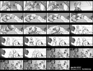  《冰雪奇缘》 - “Anna hires Kristoff” sequence Storyboard