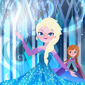 《冰雪奇缘》 - Anna's Act of Love/Elsa's Icy Magic Book Illustrations