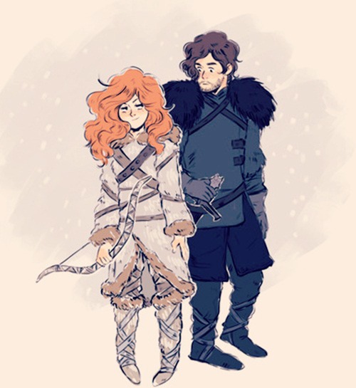 Jon Snow and Ygritte - Game Of Thrones Couples Fan Art (36876354) - Fanpop