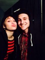 Miley and Mitchell at Bangerz Tour 2014 - miley-cyrus photo