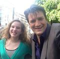 Nathan and a fan(March,2014) - nathan-fillion-and-stana-katic photo