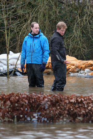  Royal Princes Help Build Flood Defenses