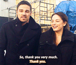 Kristin and Jay thanking the fans(March,2014)
