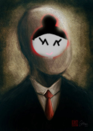  slender with my sister's face on it O_O