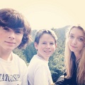Chandler with his brother and Hana during Spring break  - chandler-riggs photo
