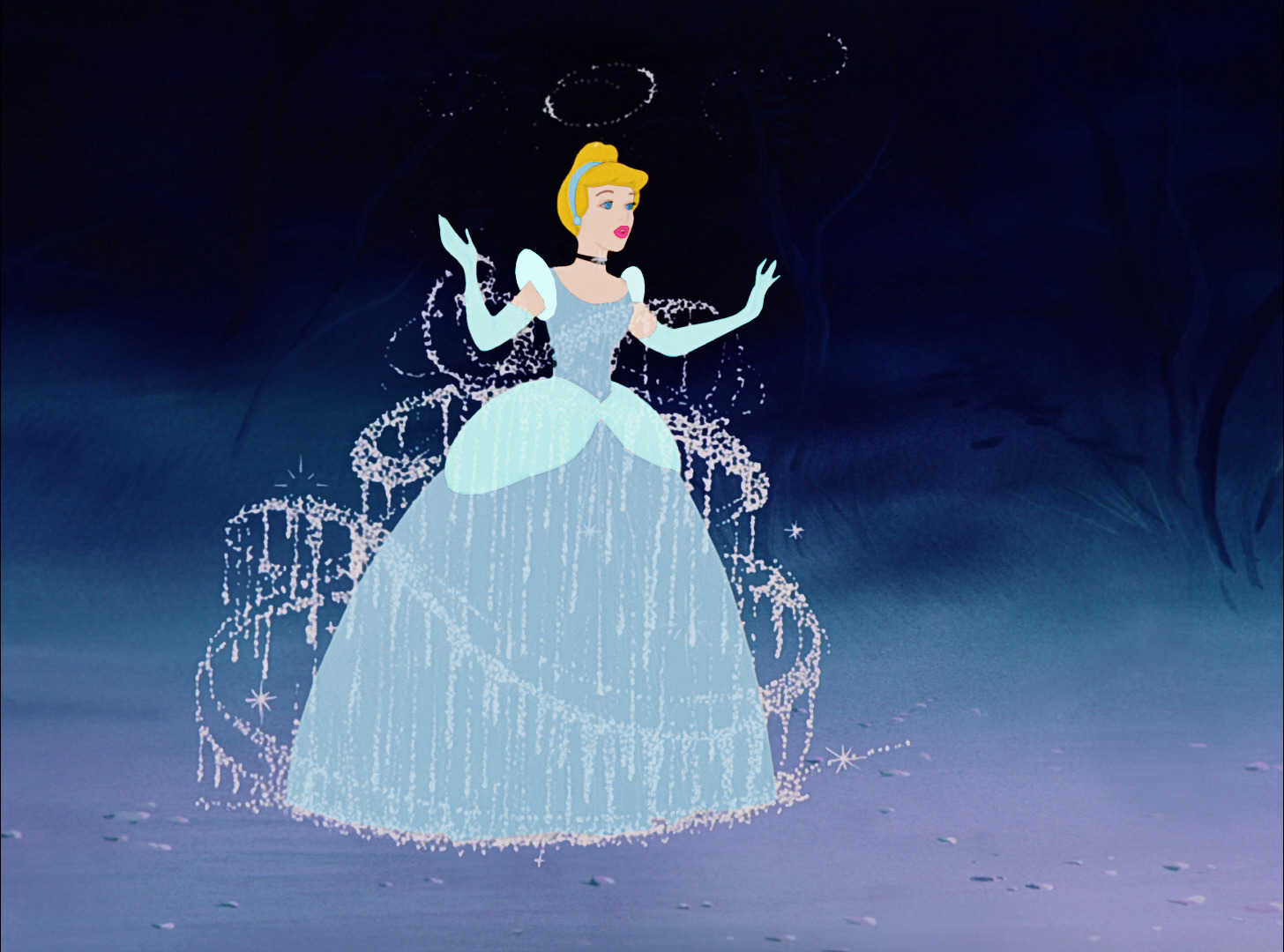 Cinderella With Blue Dress And Beach Blonde Hair Disney
