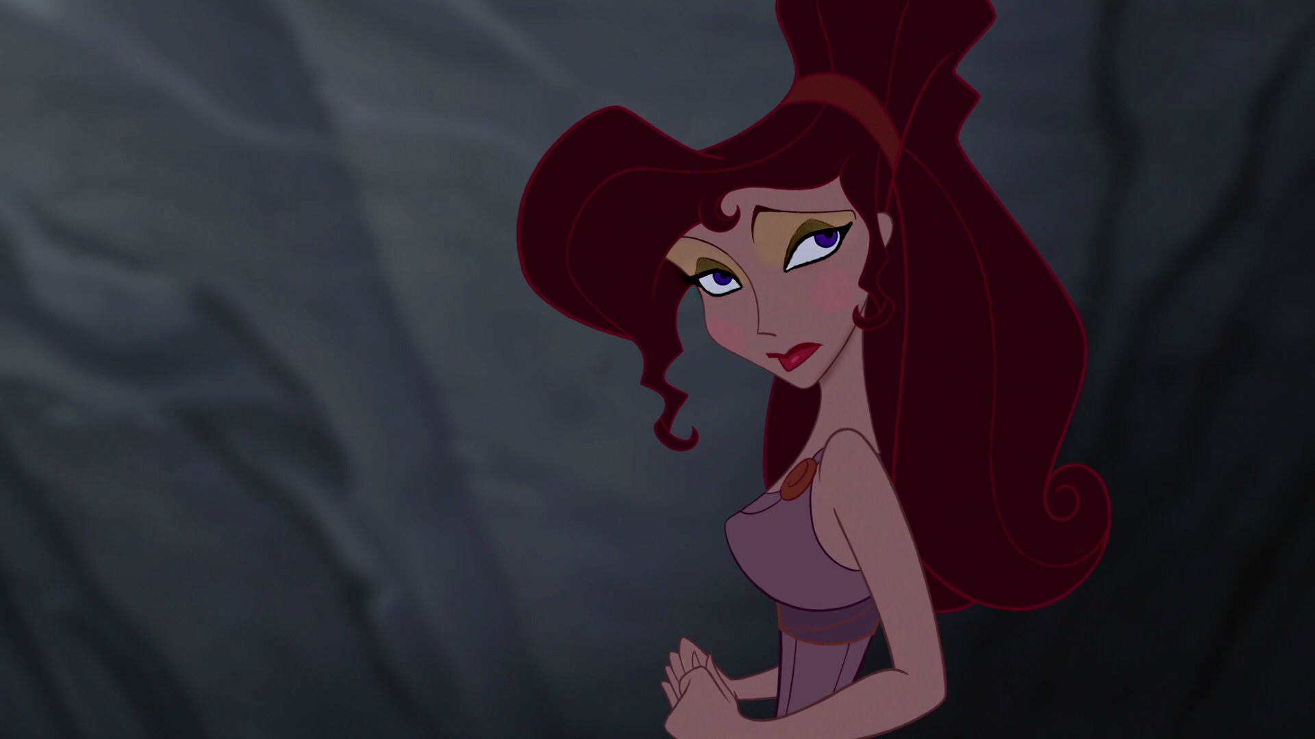 Photo of Meg wearing makeup for fans of Disney Princess. 