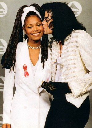  Michael And Janet Backstage At The 1993 Grammy Awards