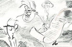  Walt Disney Sketches - Jetsam, Harold the Merman, Flotsam & Ursula