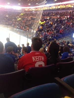  AJ Lee and CM Punk at a Hockey Game