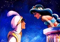 Aladdin and Jasmine - disney fan art