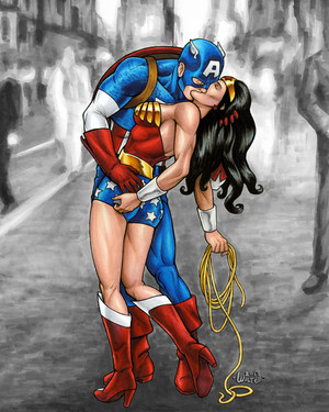  Captain America and Wonder Woman