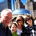 Chandler and his family at the Chicago Bean last weekend - chandler-riggs photo