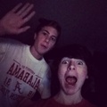Chandler and his friend Gary  - chandler-riggs photo