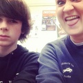 Chandler and his friend Kelley  - chandler-riggs photo