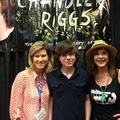 Chandler and his mom with Linda Blair yesterday at Frightmare in Texas - chandler-riggs photo