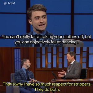  Daniel Radcliffe On 'Late Night with Seth Meyers' (Fb.com/DanieljacobRadcliffeFanClub)