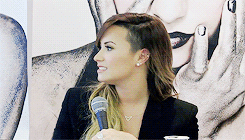 Demi Lovato at her press conference in São Paulo, Brazil.