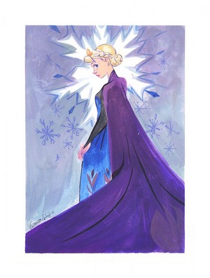  disney Fine Art - Snow queen oleh Victoria Ying