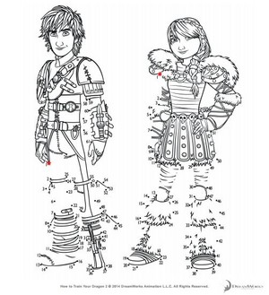  Hiccup and Astrid Connect the Dots