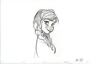  Walt 迪士尼 Sketches - Princess Anna