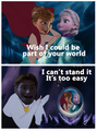 Walt Disney Fan Art - Anna wants to be part of Elsa's world - disney-princess fan art