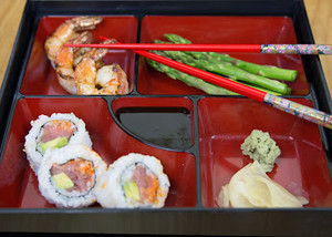  Bento box with sushi