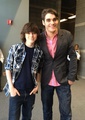 Chandler with Breaking Bad's RJ Mitte  - chandler-riggs photo