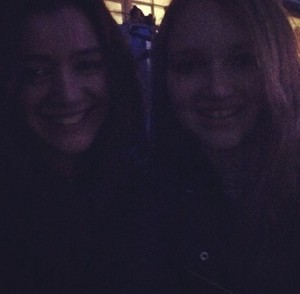 Eleanor last night with a fan