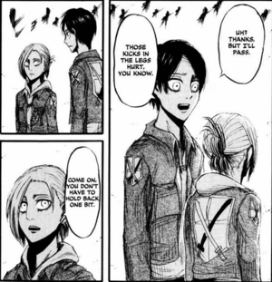  Eren and Annie in the manga