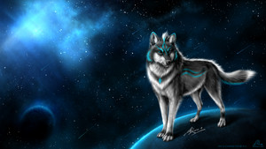 Guardian wolf of the blue moon 