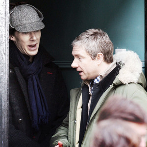  Martin and Benedict on set
