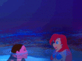 Pocahontas spitting water on Ariel - disney-princess fan art