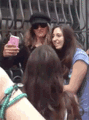 Stana and fans at Italy(June,2014) - nathan-fillion-and-stana-katic fan art