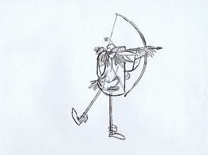 Walt disney Sketches - Robin capucha, campana