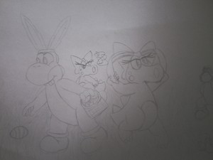  Yoshi and Birdo Dino cinta