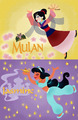 mulan and princess jasmine - disney fan art