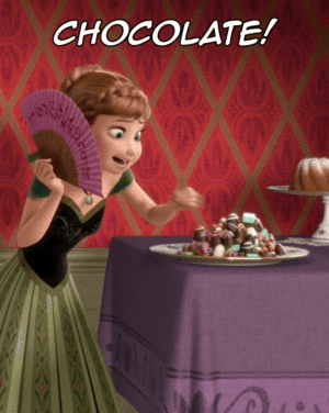  Anna Eating tsokolate