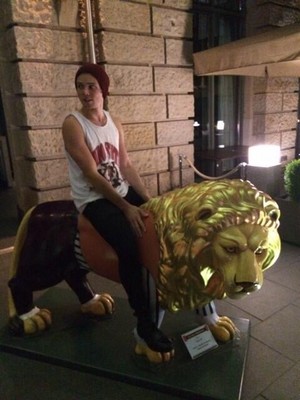 Bet 'ya don't know he can ride lions.