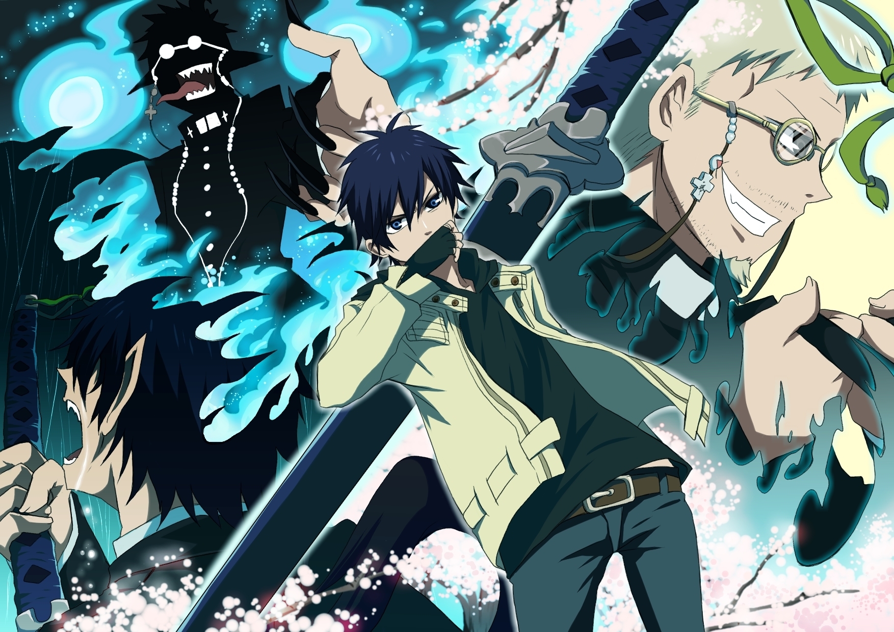 The anime Kingdom Wallpaper: Blue Exorcist characters.